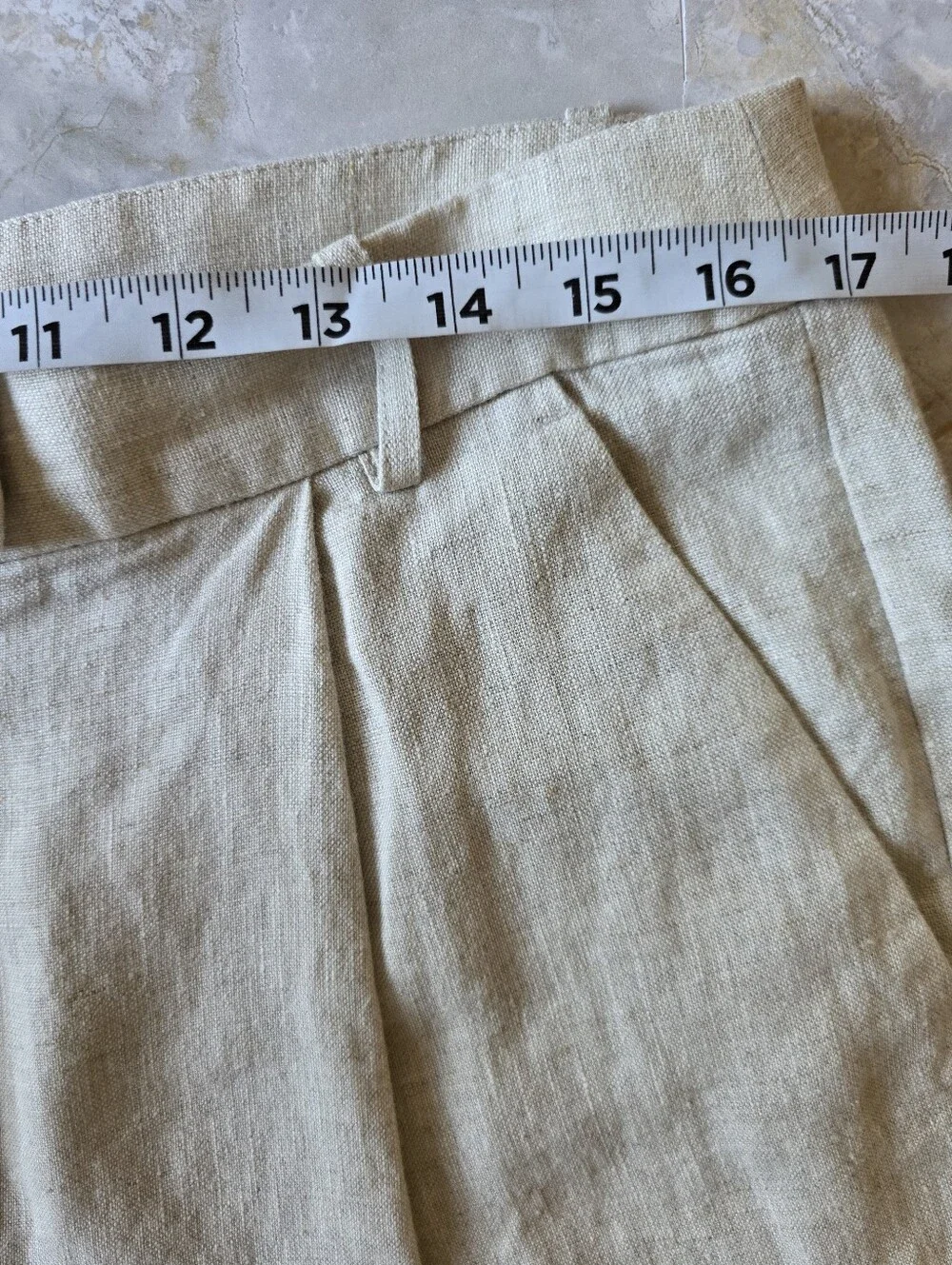 Banana Republic HighRise Relaxed Straight Linen 12 Pants Quiet Luxury EuroSummer
